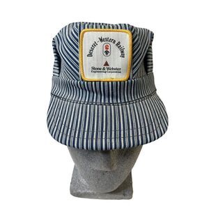 Deseret Western Railway Engineer Hat Vintage Railroat Cap in Utah Size 6.75